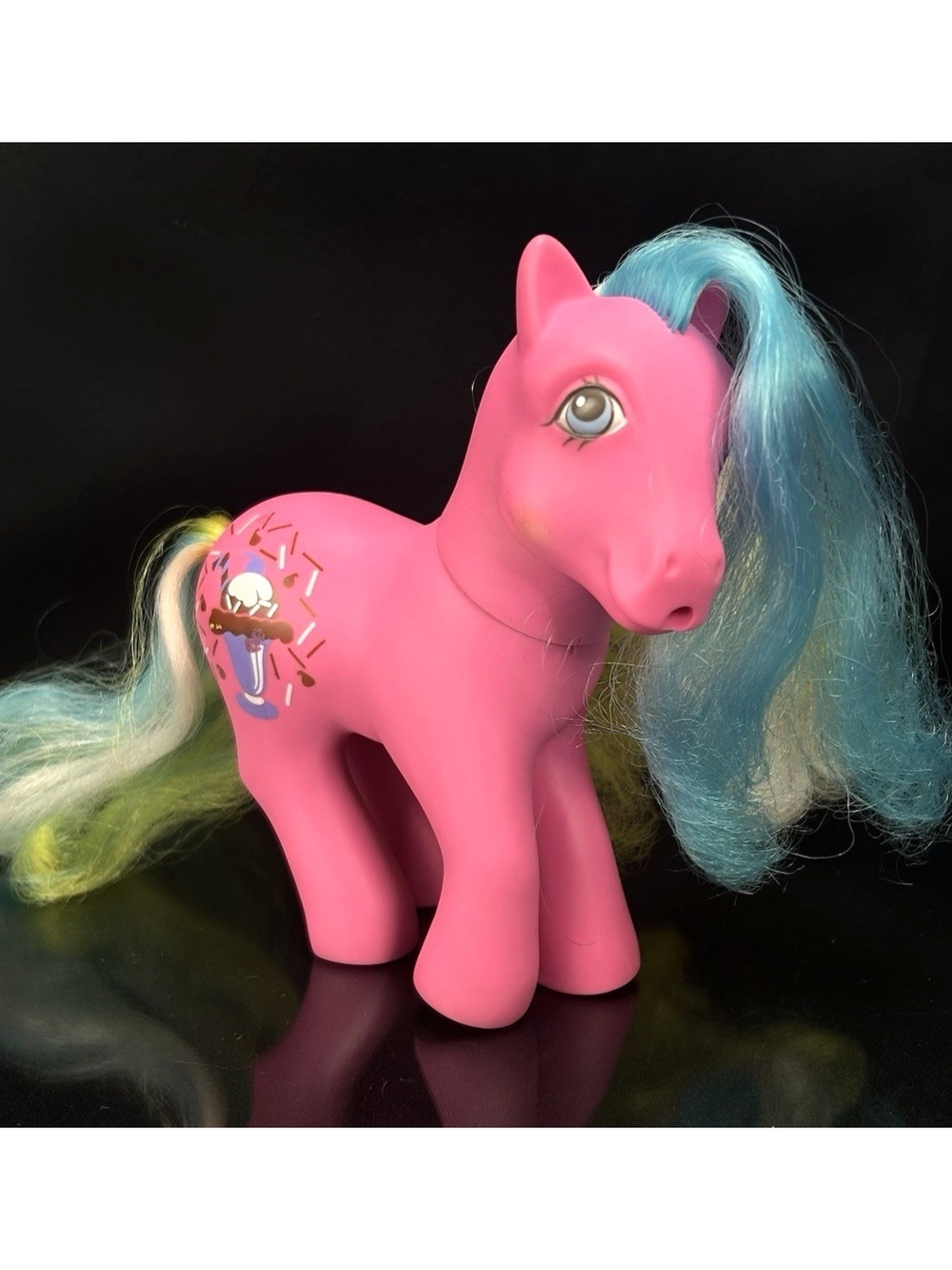 Vintage My Little Pony G1 Chocolate Delight 1987 Sippin Soda Hasbro MLP Pink